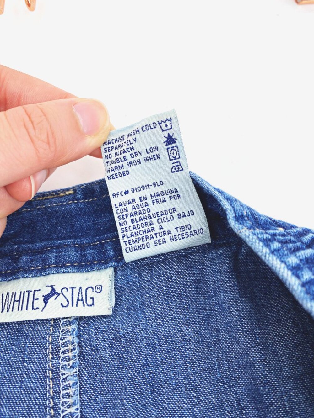 White Stag Vintage Embroidered Denim Midi Skirt - Picture 9 of 9